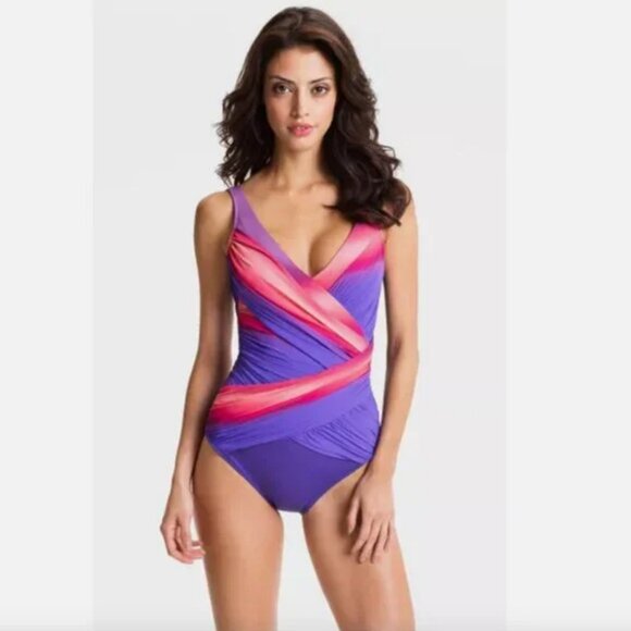 Gottex RAINBOW GODDESS Swimsuit in Passion Pink - Picture 1 of 15